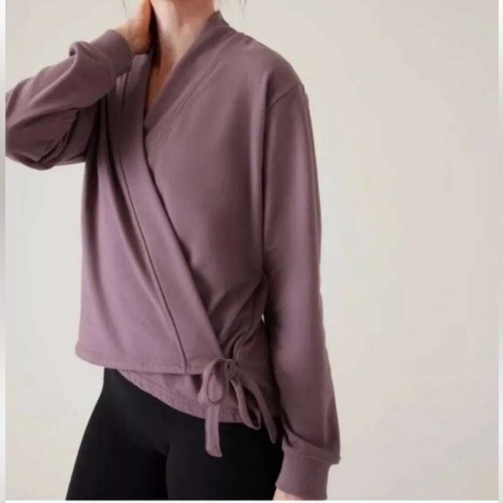 Athleta Retroterry Wrap Sweatshirt